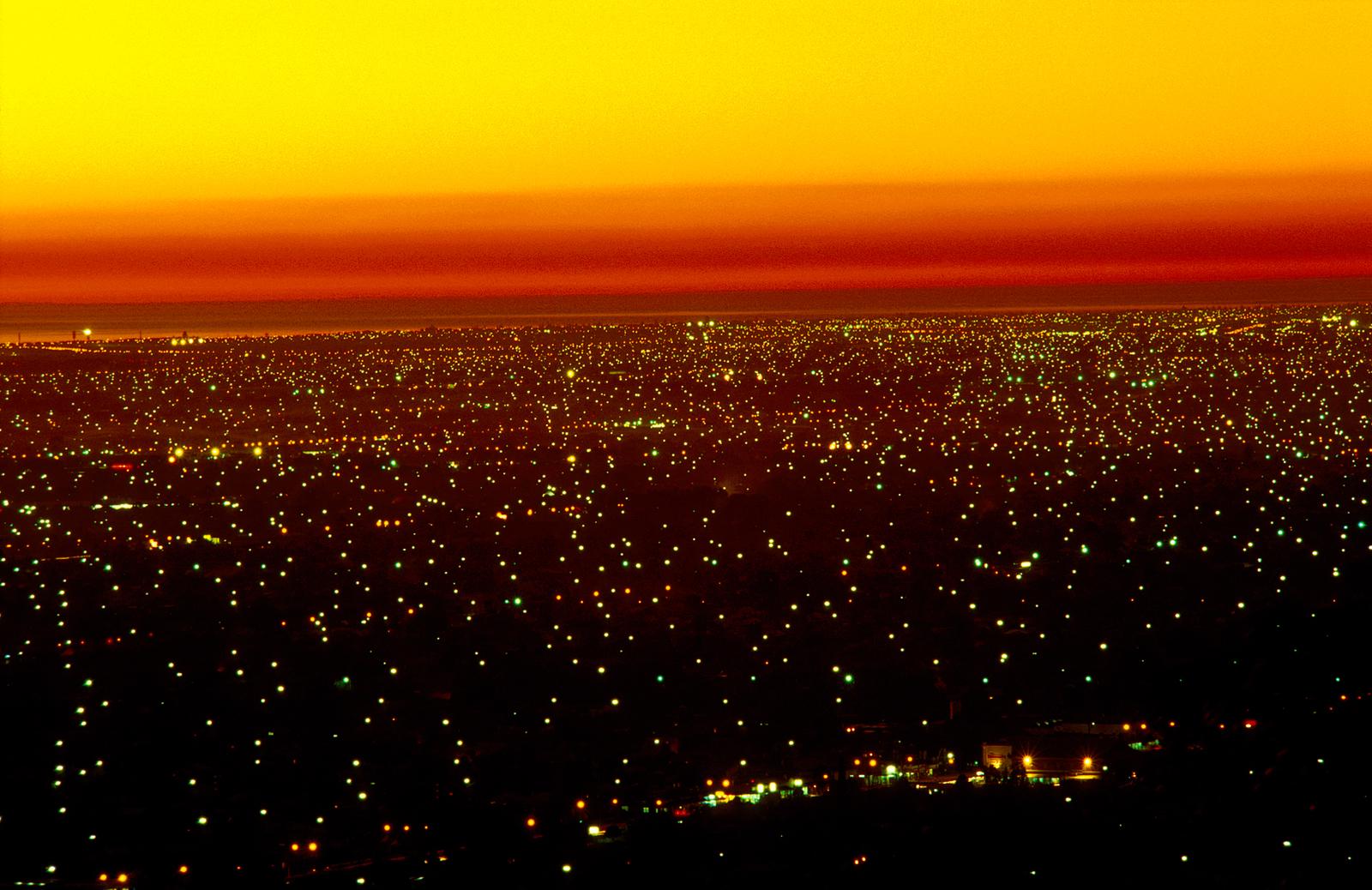 CSIRO ScienceImage 4441 Sunset over Adelaide South Australia 1992